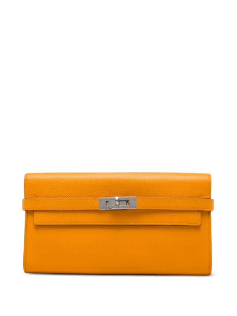 Hermès Pre-Owned 2014 Epsom Kelly Longue Wallet long wallets Orange 2NYVXO4ECVTS4ZZA
