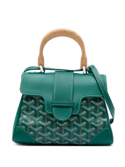 Goyard Pre-Owned 2018 Mini Goyardine Saigon Souple satchel Green 2B4U4NJSRIXVM6AI