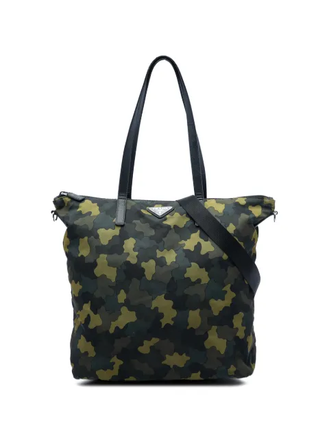 Prada Pre-Owned 2013-2026 Tessuto Stampato satchel Green 137TYEEODW4F7KT4