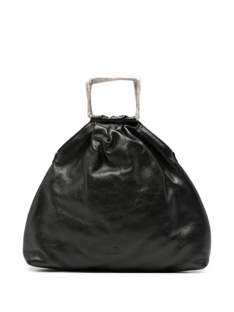 AUTENTICA 504 leather metal-handle tote bag Black F26DPMNMA