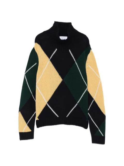 BeYou argyle-knit high-neck sweater Blue CD4030F6