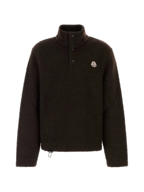 Moncler logo-patch high-neck sweater Brown L20918G0005889BKU