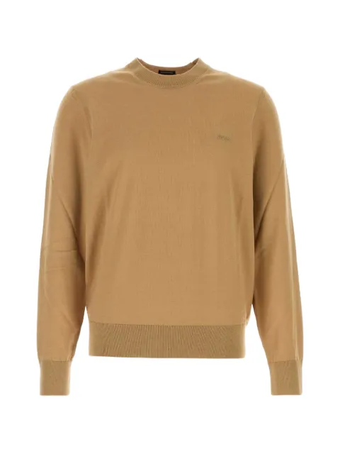 BOSS virgin-wool crew-neck sweater Neutrals 50571914