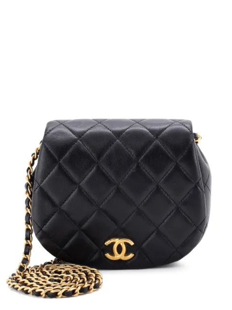CHANEL Pre-Owned Coco Mail Clutch with Chain Quilted Calfskin Small crossbody bag Black LDNRG9ZVQT1T6UM7
