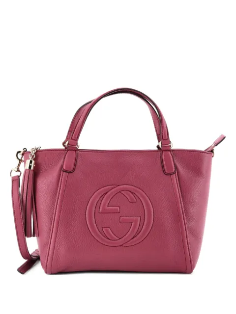 Gucci Pre-Owned Soho Convertible Top Handle Bag Leather Small satchel Pink 6YELRO5S83GAP4NP