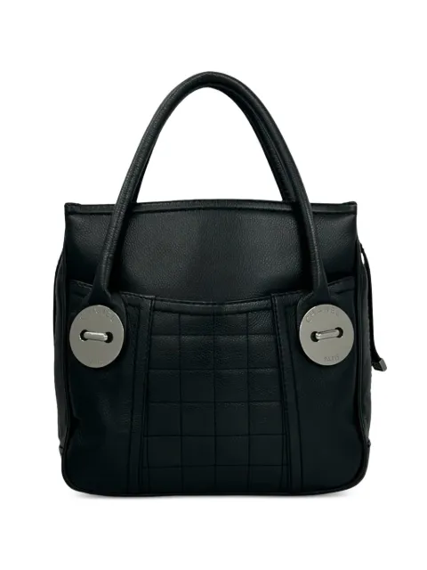 CHANEL Pre-Owned 2004-2005 Choco Bar Square Quilt Button tote bag Black Y30RT2IZROUL6OB0