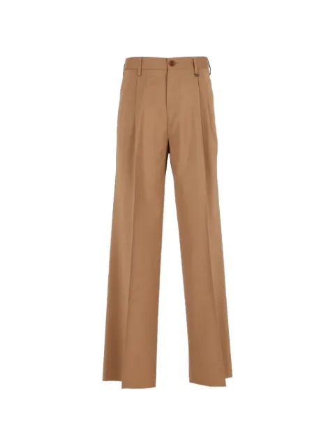 Vivienne Westwood pleated straight-leg trousers Brown 2F01001SW01IO