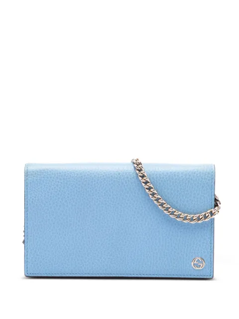 Gucci Pre-Owned 2000-2015 Calfskin Betty Wallet On Chain crossbody bag Blue TFBS1DC47MFPYXHH