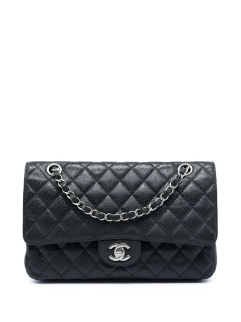 CHANEL Pre-Owned 2009-2010 Medium Classic Caviar Double Flap shoulder bag Black T6CKBS4EKYBUBBA1