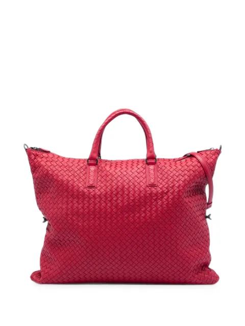 Bottega Veneta Pre-Owned 2012-2026 Maxi Nappa Intrecciato Convertible Tote travel bag Red GDD89YTKF5VJRNBU