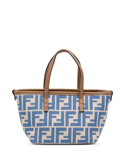 Fendi Pre-Owned 2010-2026 Mini Zucca Jacquard Roll satchel Blue FILANUR1RNFQ5MP6