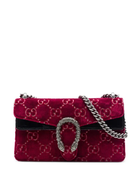 Gucci Pre-Owned 2016-2026 Medium GG Velvet Dionysus crossbody bag Red ECG3X07FD921PWBK