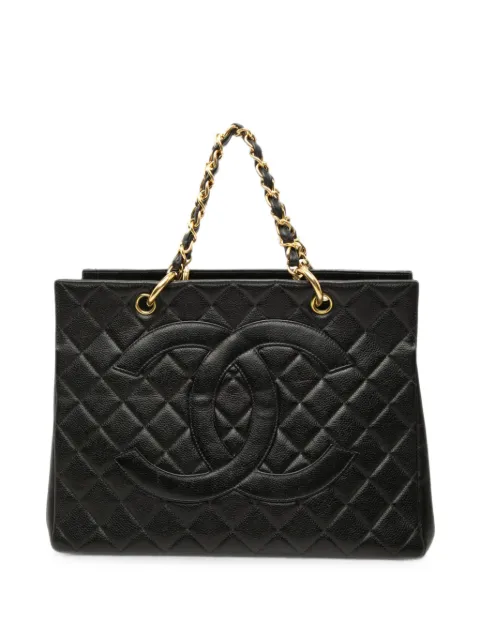 CHANEL Pre-Owned 1996-1997 Grand CC Caviar Timeless Shopping tote bag Black SQF9ZTYFJFP5KBUH