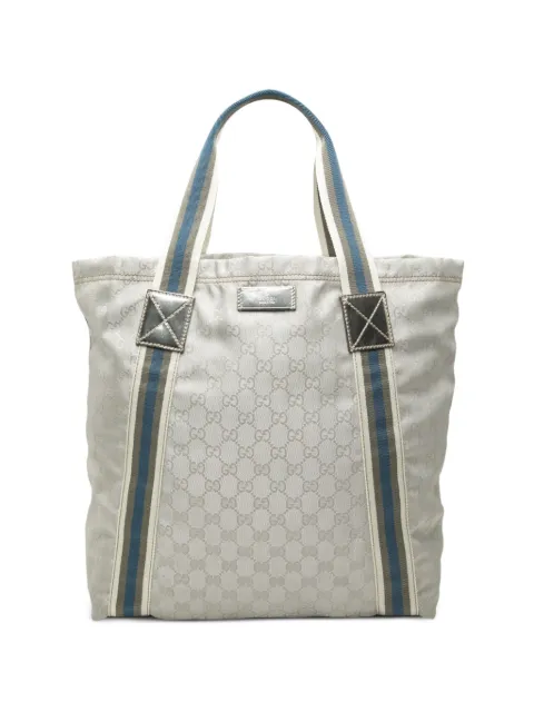 Gucci Pre-Owned 2000-2015 GG Canvas Web tote bag Grey V7PJOTC4YNW6DD0W