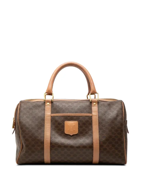 Celine Pre-Owned 2014 Macadam Coated Canvas boston bag Brown EVTJA1GONX363T7D