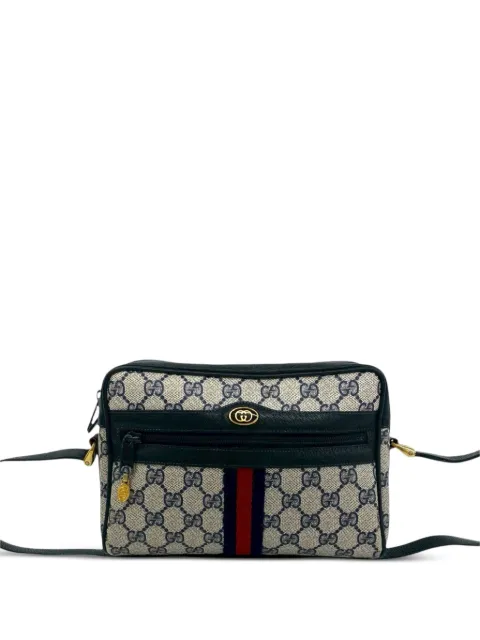 Gucci Pre-Owned 2000-2015 GG Supreme Interlocking G Web crossbody bag Neutrals 87CA6G94G5T603O5