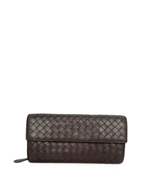 Bottega Veneta Pre-Owned Intrecciato continental wallet Brown RFCPUGBSM766788W