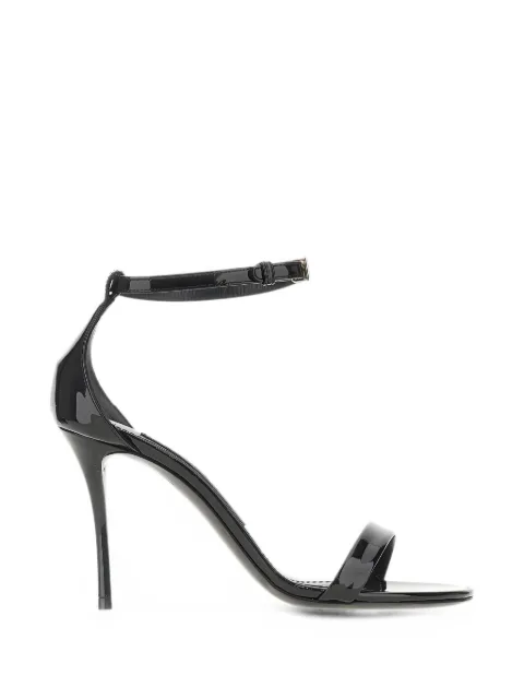 Dolce & Gabbana DG logo patent-leather sandals Black CR2045A147180999