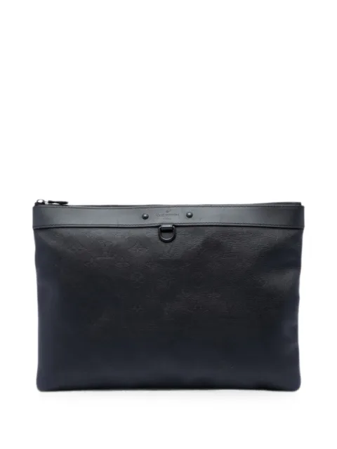 Louis Vuitton Pre-Owned 2018 Monogram Shadow Discovery Pochette clutch bag Black 5A2MOS6PT14ENS1N