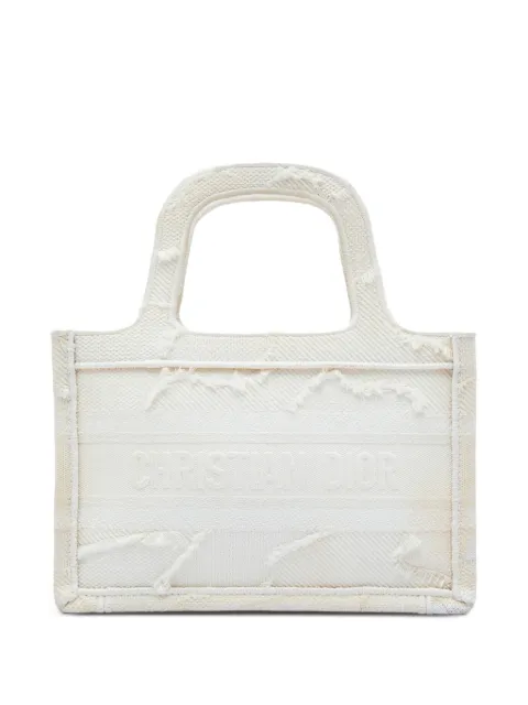 Christian Dior Pre-Owned 2020 Mini Embroidered Canvas Camouflage Book tote bag White 2UXVU5QQBS613QPQ