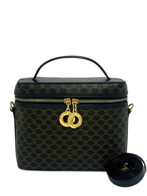 Celine Pre-Owned 1996 Macadam Coated Canvas Vanity Bag satchel Brown NF0SV1WSK4X2TGLT