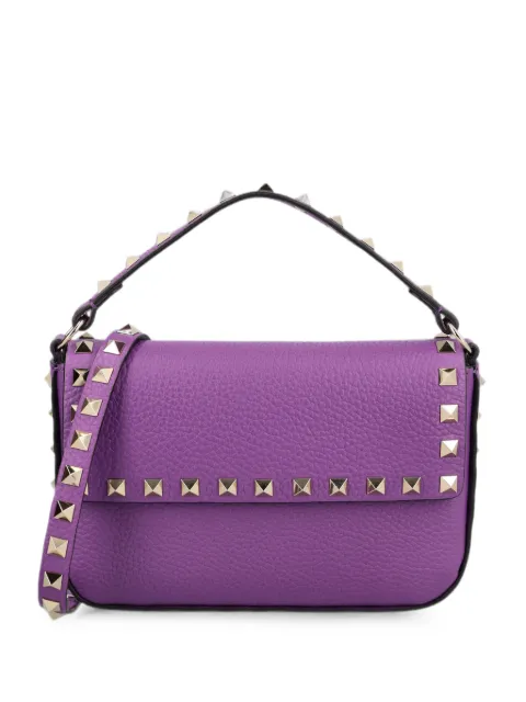 Valentino Garavani Rockstud grained leather mini bag Purple WP0W07VSH