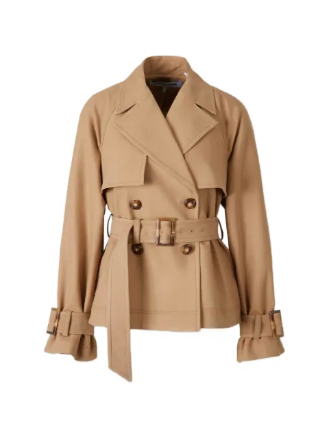 Veronica Beard Lazaro double-breasted belted jacket Neutrals 2607SU12370474WOVEN