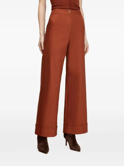 Veronica Beard high-waisted turn-up trousers Brown 2607SU12361166WOVEN