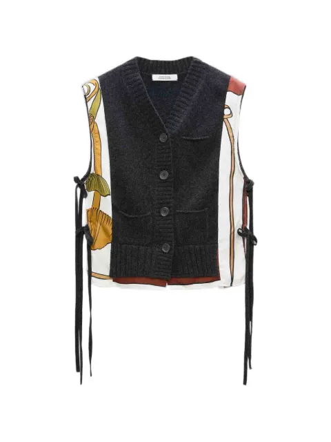 Dorothee Schumacher printed side-tie vest Grey 263611401