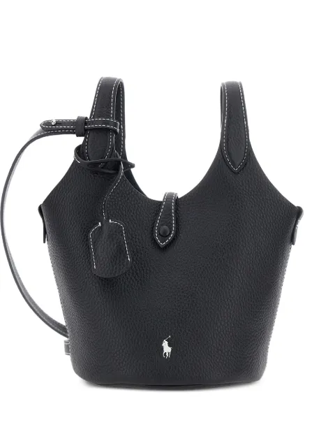 Polo Ralph Lauren Polo Play small leather tote & crossbody Black 428P21988007
