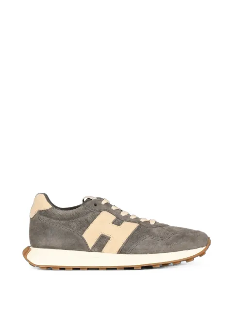 Hogan logo-patch panelled sneakers Grey HXM6010EH41VFX0FDE