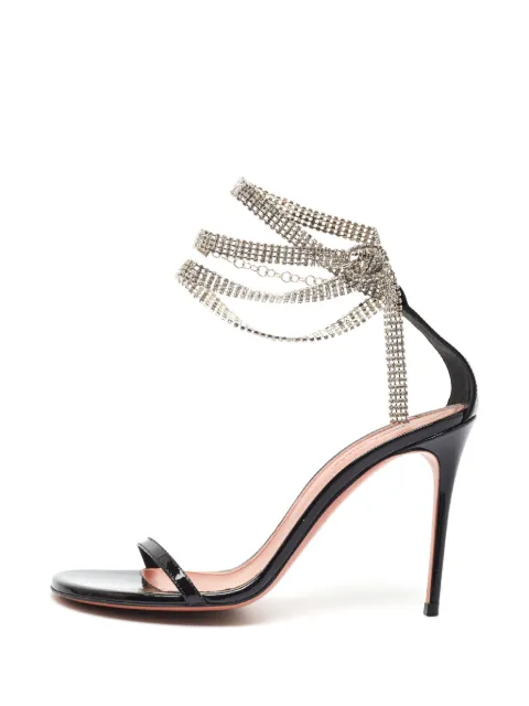 Amina Muaddi Giorgia crystal-embellished sandals Black 1395113