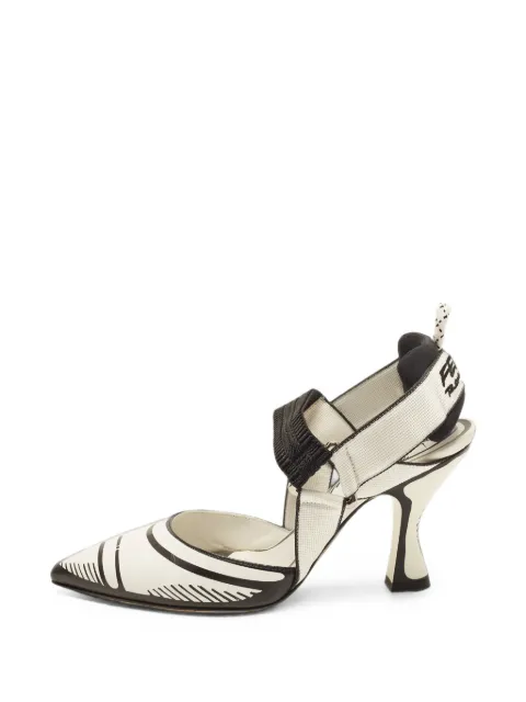 Fendi Pre-Owned Colibri slingback pumps White 1395310