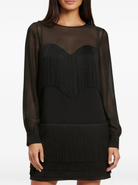 Moschino Pre-Owned tiered fringe playsuit Black 1386289