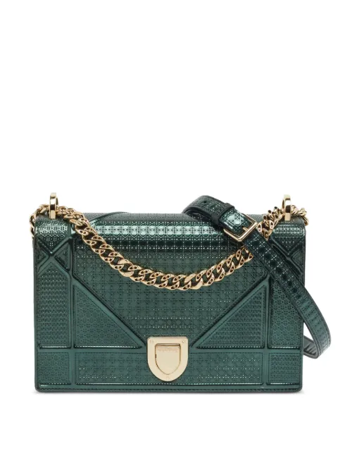 Christian Dior Pre-Owned 2018 medium Diorama Microcannage shoulder bag Green 1387614