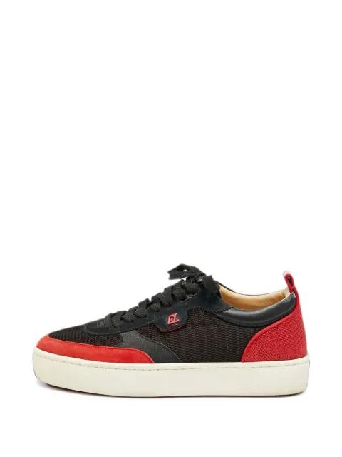 Christian Louboutin Pre-Owned Happyrui spike-detail sneakers Black 1158440