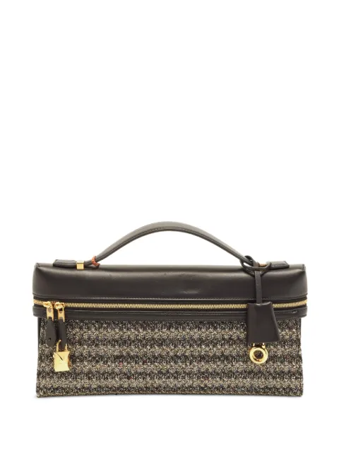 Loro Piana Pre-Owned Extra L29 tweed clutch bag Black 1399148