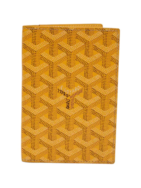 Goyard Pre-Owned 2017 Goyardine Grenelle passport holder Yellow 1400066