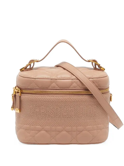 Christian Dior Pre-Owned 2020 small DiorTravel Cannage makeup bag Neutrals 1393862