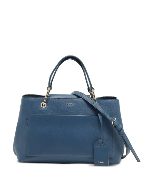 DKNY Vintage Julius leather tote bag Blue 1381421