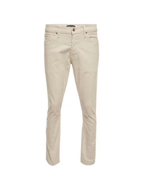 Tom Ford Vintage logo-patch slim-fit jeans Neutrals 1389785