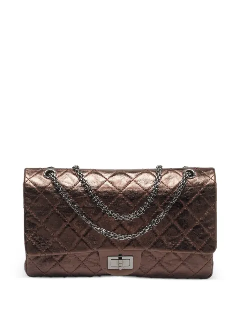 CHANEL Pre-Owned 2008-2009 Reissue 2.55 227 quilted shoulder bag Brown 1398998