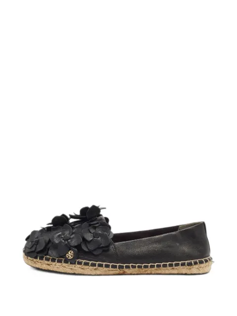 Tory Burch Blossom floral-appliqué ballet flats Black 1388927