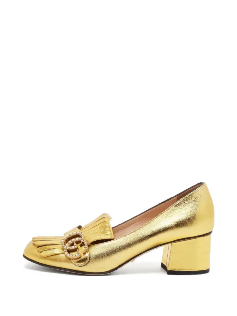 Gucci Pre-Owned GG Marmont heeled pumps Gold 1385749