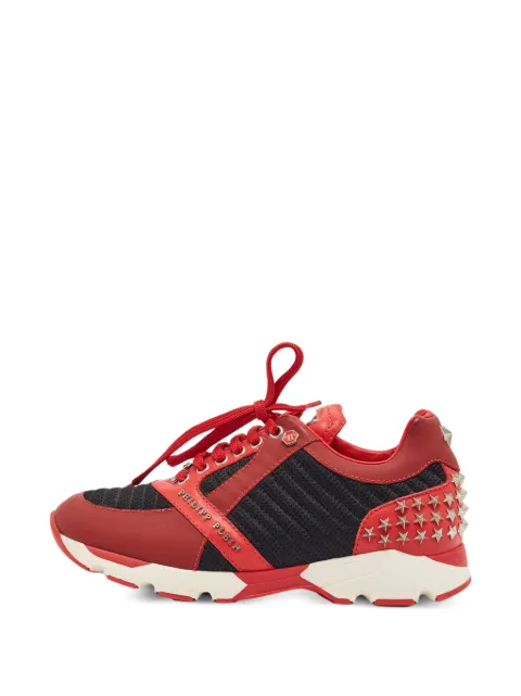 Philipp Plein studded lace-up sneakers Red 1388412