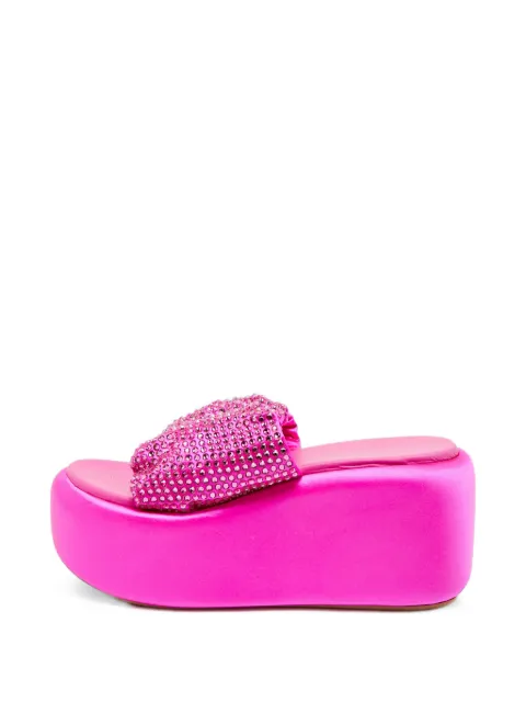 Le Silla crystal-embellished wedge sandals Pink 1390492