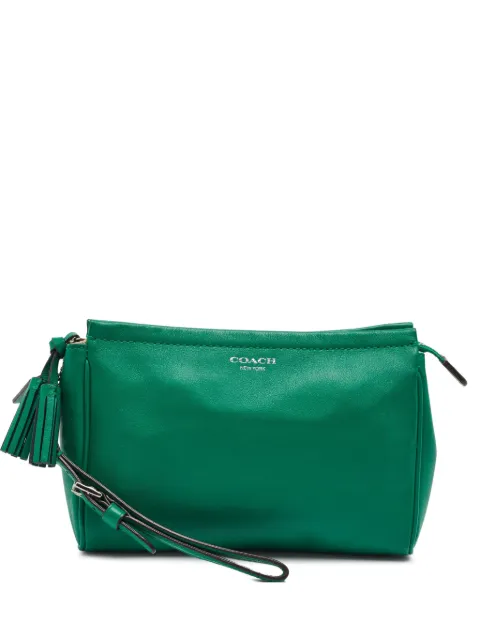 Coach tassel-detail clutch bag Green 1385960