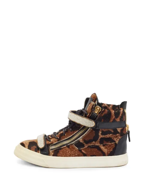 Giuseppe Zanotti Vintage Coby crystal-embellished sneakers Brown 1370293