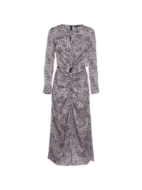 Maje leopard-print cut-out dress Pink 1400547