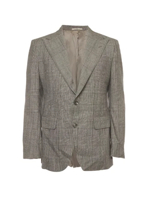 Valentino Garavani Pre-Owned Glen-plaid blazer Grey 1400634